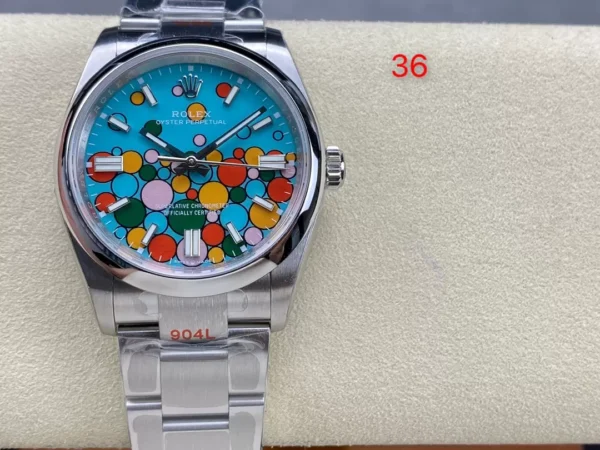 ĐỒNG HỒ NAM ROLEX OYSTER PERPETUAL 126000 REPLICA CAO CẤP NHÀ MÁY EW 36MM