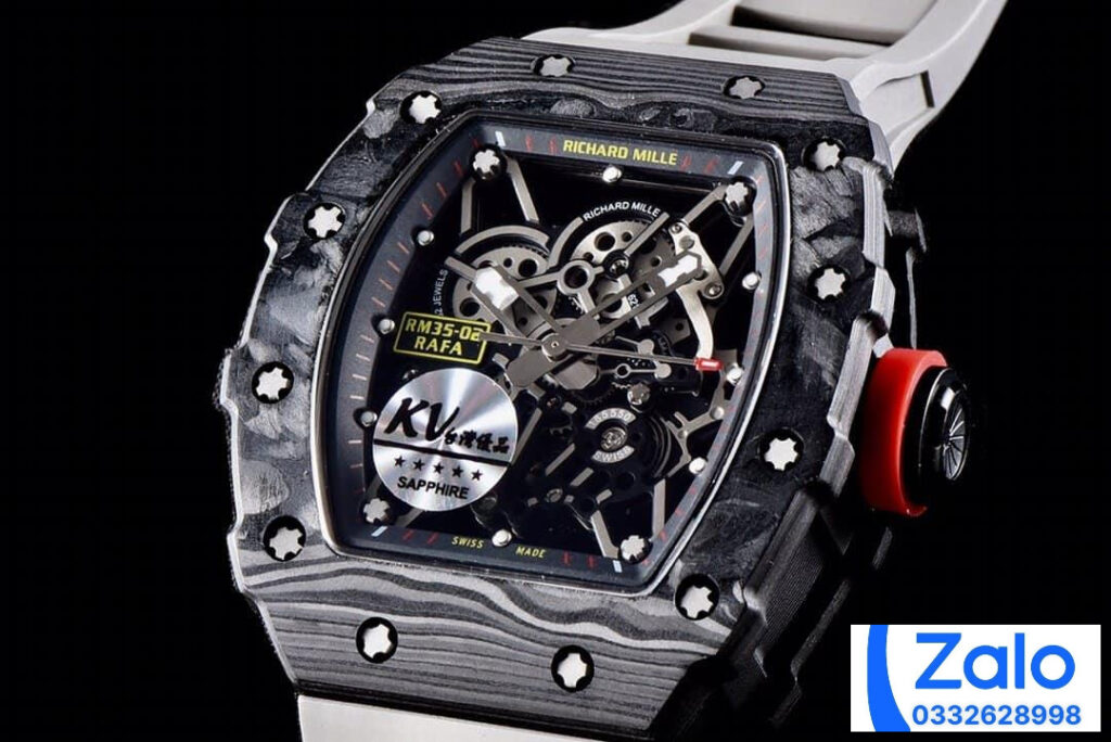 ĐỒNG HỒ NAM RICHARD MILLE RM35-02 REPLICA 1:1 NHÀ MÁY KV DÂY GHI 44MM