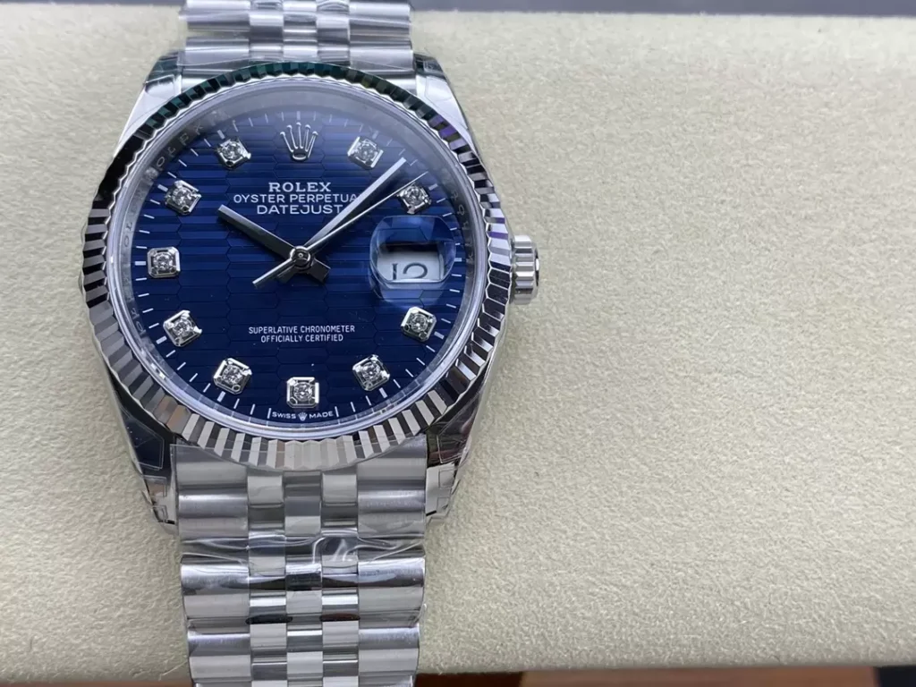 ĐỒNG HỒ NAM ROLEX DATEJUST 126234 REPLICA 1:1 NHÀ MÁY VS CỌC SỐ ĐÍNH ĐÁ 36MM