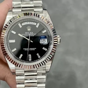 ĐỒNG HỒ NAM ROLEX DAY-DATE 228236 REPLICA CAO CẤP NHÀ MÁY GS ĐÍNH ĐÁ 40MM