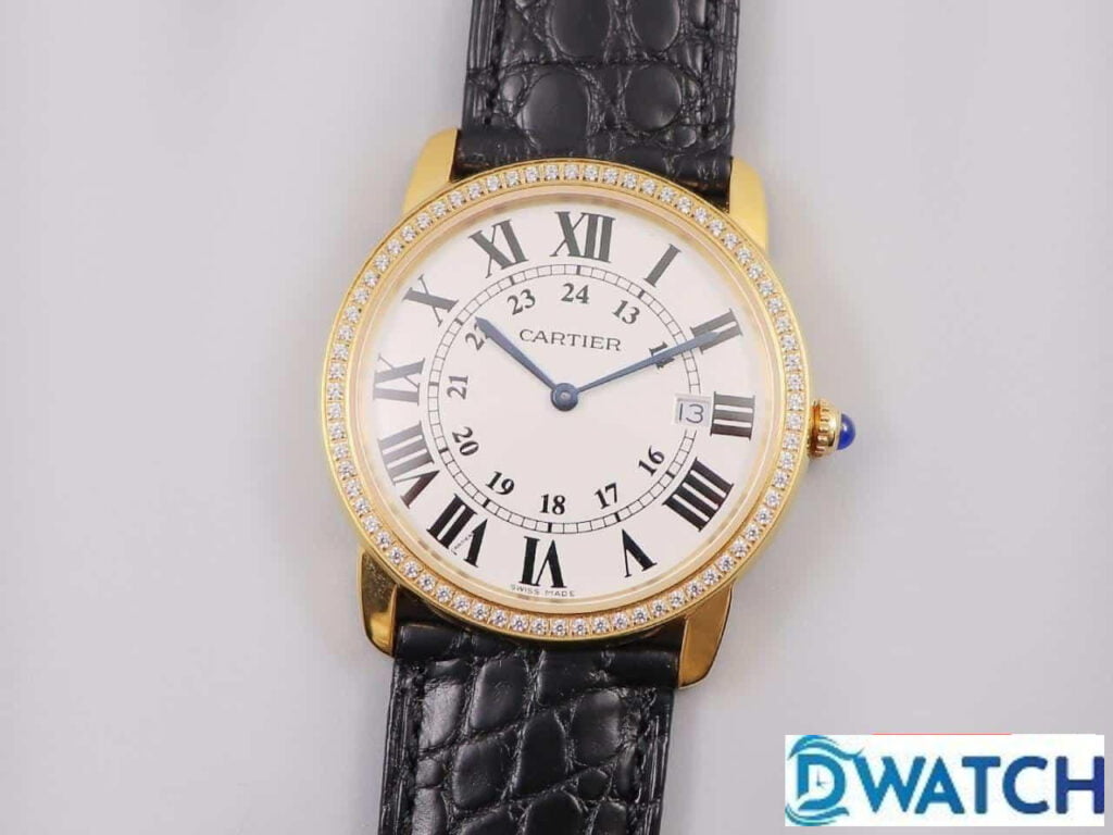 ĐỒNG HỒ NAM CARTIER RONDE LOUIS W6700455 FAKE CAO CẤP NHÀ MÁY K11 ĐÍNH ĐÁ 36MM