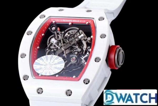 ĐỒNG HỒ NAM RICHARD MILLE RM055 FAKE 1:1 NHÀ MÁY KV ĐÂY ĐEO TRẮNG 45MM