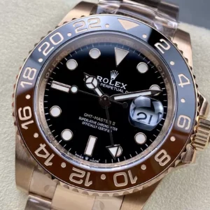 ĐỒNG HỒ NAM ROLEX GMT-MASTER II 126715 REPLICA CAO CẤP NHÀ MÁY C + VÀNG HỒNG 40MM