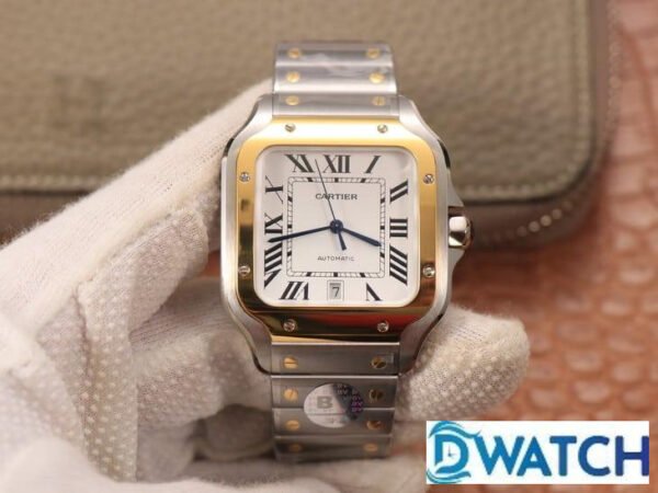 ĐỒNG HỒ NAM CARTIER SANTOS W2SA0006 REPLICA CAO CẤP NHÀ MÁY BV VÀNG GOLD 40MM