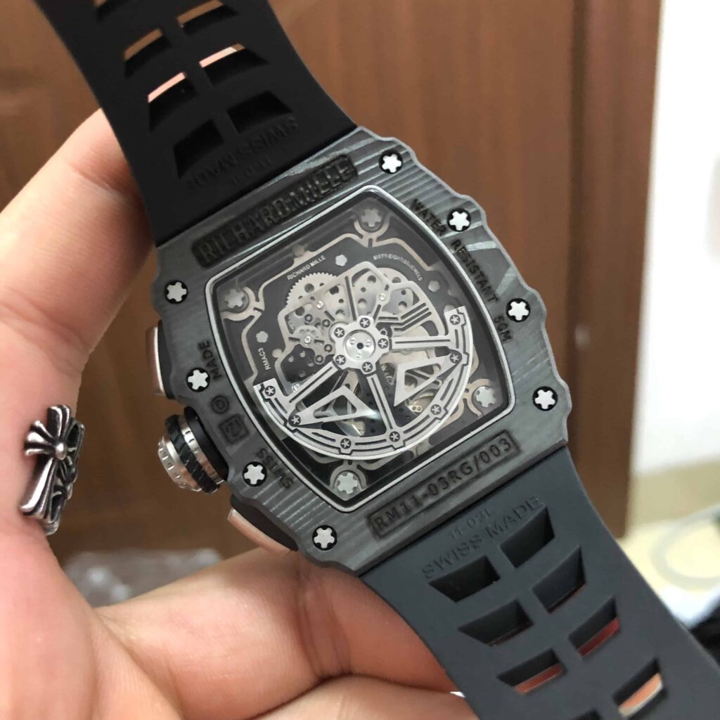 ĐỒNG HỒ NAM RICHARD MILLE  RM11-03 FAKE CAO CẤP THIẾT KẾ 1 Ô LỊCH 40MM