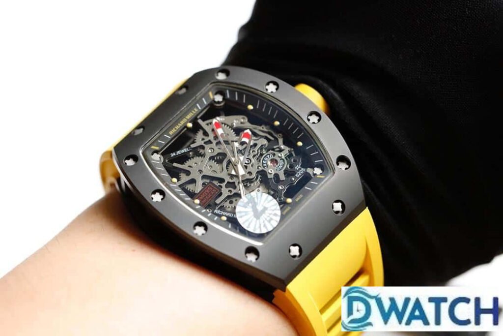 ĐỒNG HỒ NAM RICHARD MILLE RM035-AMERICA5 FAKE CAO CẤP NHÀ MÁY Z DÂY VÀNG  43MM