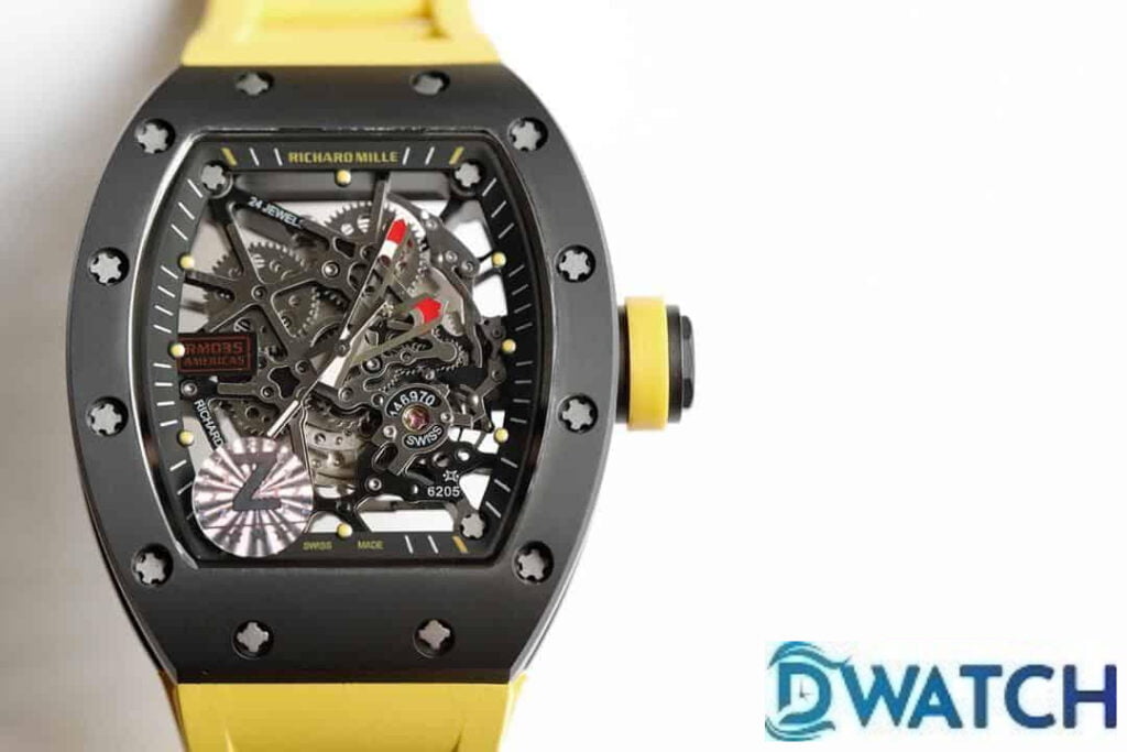 ĐỒNG HỒ NAM RICHARD MILLE RM035-AMERICA5 FAKE CAO CẤP NHÀ MÁY Z DÂY VÀNG  43MM