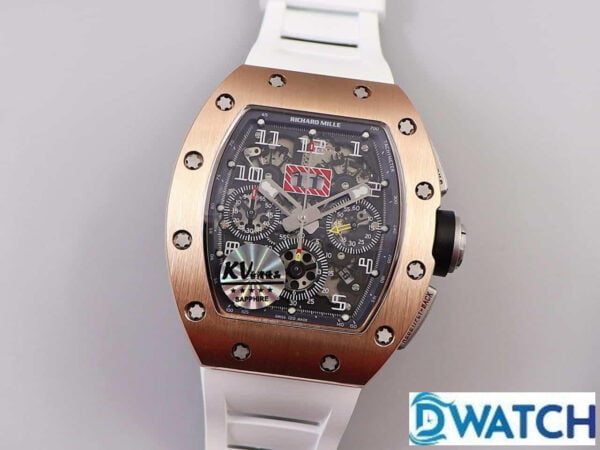 ĐỒNG HỒ NAM RICHARD MILLE RM011 REPLICA NHÀ MÁY KV VỎ VÀNG HỒNG 40MM