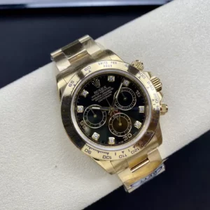 ĐỒNG HỒ NAM ROLEX DAYTONA LEAN FACTORY REPLICA 1:1 CỌC SỐ ĐÍNH ĐÁ 40MM