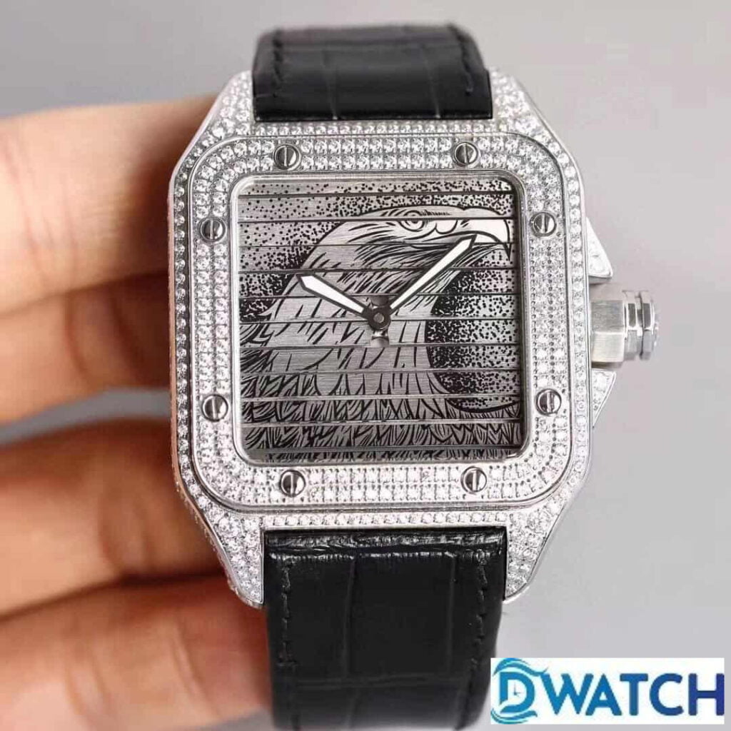 ĐỒNG HỒ NAM CARTIER SANTOS WM505014 REPLICA CAO CẤP NHÀ MÁY WWF 3 TRONG 1 55MM