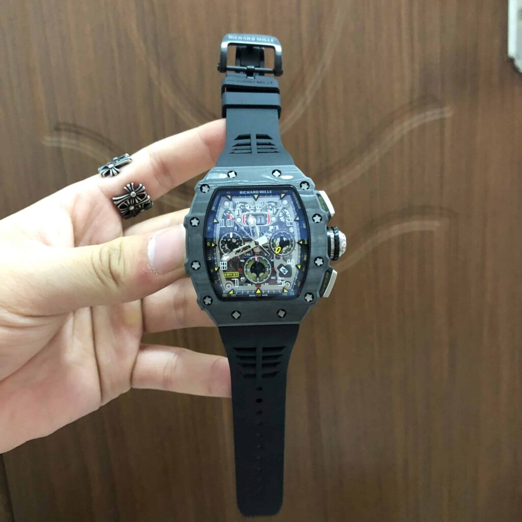 ĐỒNG HỒ NAM RICHARD MILLE  RM11-03 FAKE CAO CẤP THIẾT KẾ 1 Ô LỊCH 40MM