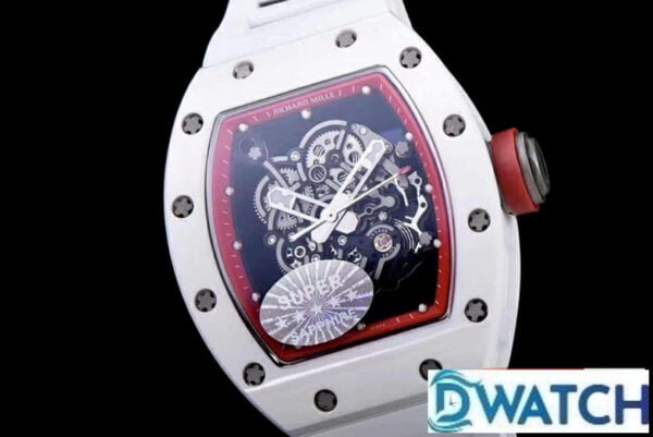 ĐỒNG HỒ NAM RICHARD MILLE RM055 FAKE 1:1 NHÀ MÁY KV ĐÂY ĐEO TRẮNG 45MM