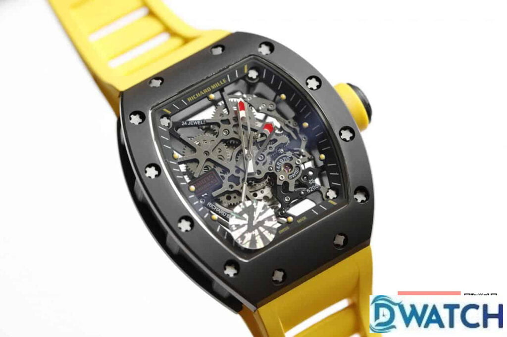 ĐỒNG HỒ NAM RICHARD MILLE RM035-AMERICA5 FAKE CAO CẤP NHÀ MÁY Z DÂY VÀNG  43MM