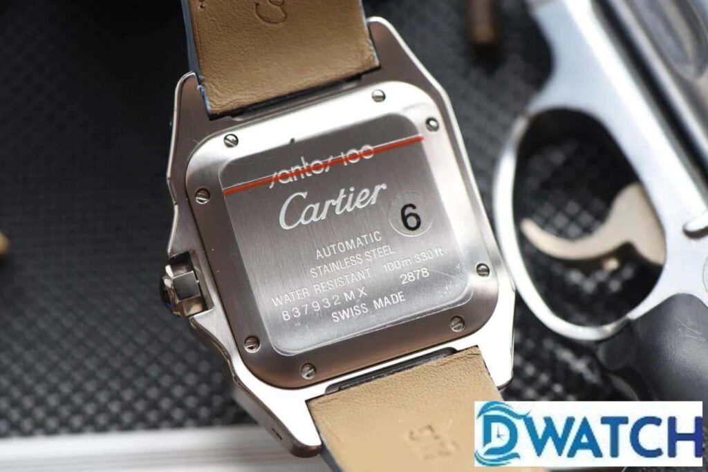ĐỒNG HỒ NỮ CARTIER SANTOS W20126X8 FAKE 1:1 NHÀ MÁY V6 DÂY DA XANH 35MM