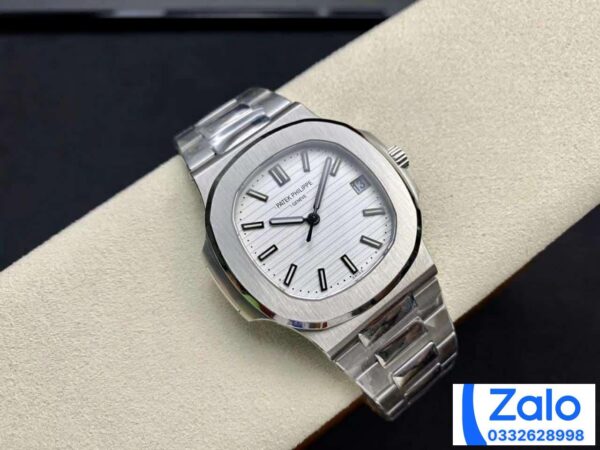 ĐỒNG HỒ NAM PATEK PHILIPPE NAUTILUS 5711 MẶT TRẮNG REPLICA 11 PPF FACTORY 40MM (8)