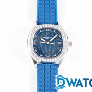 ĐỒNG HỒ NỮ PATEK PHILIPPE AQUANAUT BLUE ĐÁ SWAROVSKI REPLICA 11 TW 35,6MM (3)