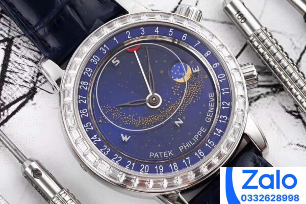 ĐỒNG HỒ PATEK PHILIPPE GRAND COMPLICATION 6102P REPLICA 11 BLUE ĐÍNH ĐÁ AI FACTORY 44MM (2)