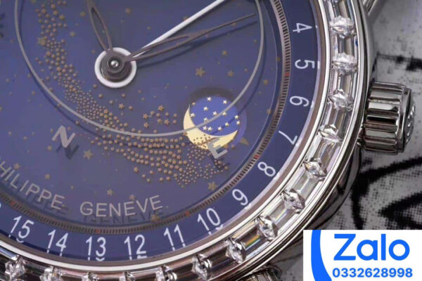 ĐỒNG HỒ PATEK PHILIPPE GRAND COMPLICATION 6102P REPLICA 11 BLUE ĐÍNH ĐÁ AI FACTORY 44MM (3)