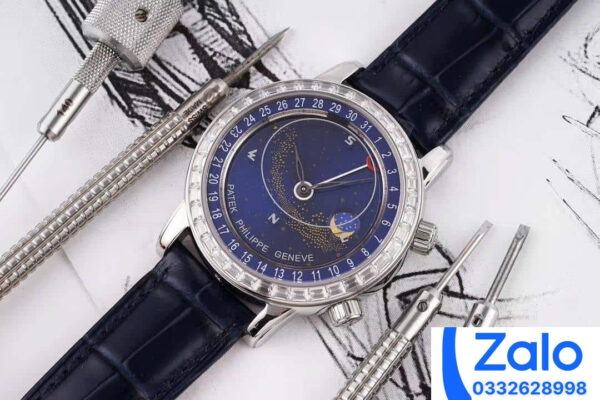 ĐỒNG HỒ PATEK PHILIPPE GRAND COMPLICATION 6102P REPLICA 11 BLUE ĐÍNH ĐÁ AI FACTORY 44MM (7)