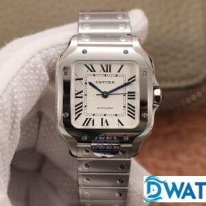 ĐỒNG HỒ NAM CARTIER SANTOS WSSA0010 REPLICA CAO CẤP NHÀ MÁY BV CỌC SỐ LA MÃ 35MM