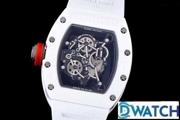 ĐỒNG HỒ NAM RICHARD MILLE RM055 FAKE 1:1 NHÀ MÁY KV ĐÂY ĐEO TRẮNG 45MM