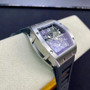 ĐỒNG HỒ NAM RICHARD MILLE RM010 FAKE CAO CẤP DÂY CAO SU MÀU ĐEN 41MM