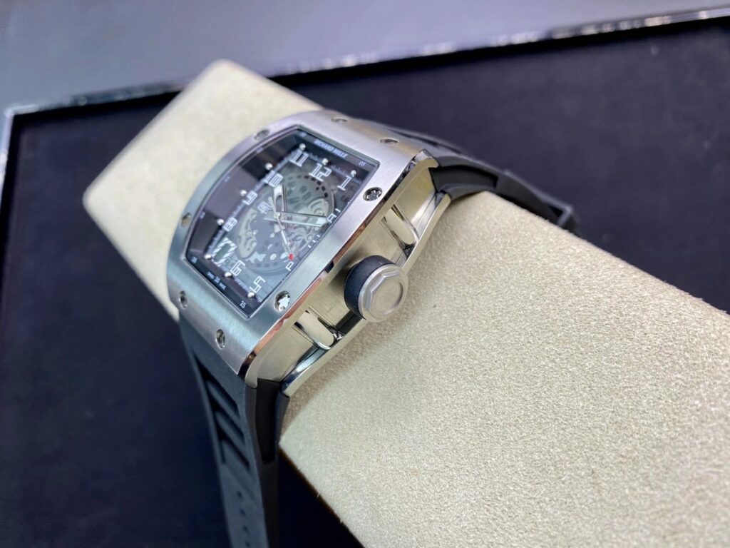 ĐỒNG HỒ NAM RICHARD MILLE RM010 FAKE CAO CẤP DÂY CAO SU MÀU ĐEN 41MM