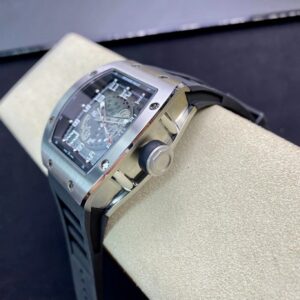 ĐỒNG HỒ NAM RICHARD MILLE RM010 FAKE CAO CẤP DÂY CAO SU MÀU ĐEN 41MM