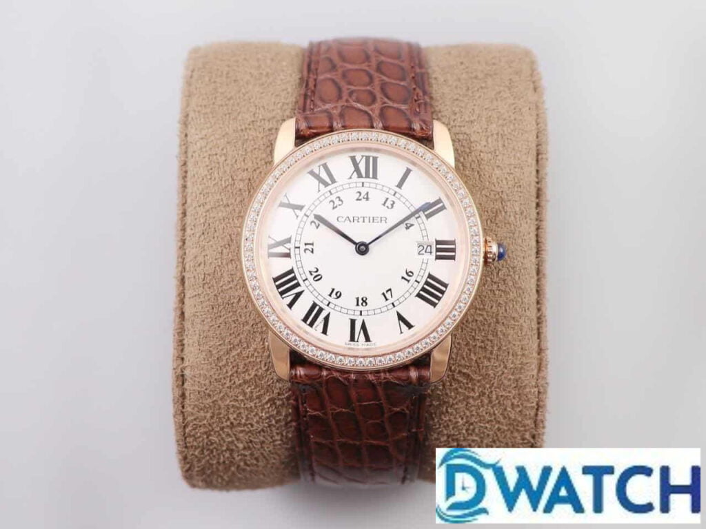 ĐỒNG HỒ NAM CARTIER RONDE LOUIS WR000651 FAKE 1:1 NHÀ MÁY K11 ROSE GOLD 36MM