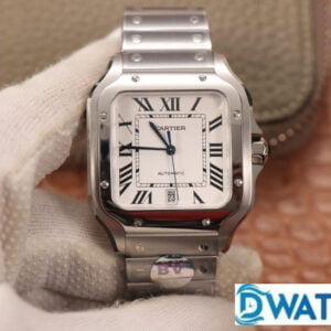 ĐỒNG HỒ NAM CARTIER SANTOS WSSA0009 REPLICA 1:1 NHÀ MÁY BV MẶT SỐ TRẮNG 40MM