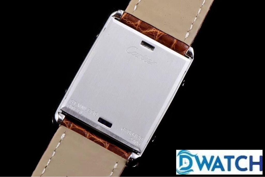 ĐỒNG HỒ NAM CARTIER TANK BASCULANTE FAKE CAO CẤP NHÀ MÁY AW DÂY DA 31MM