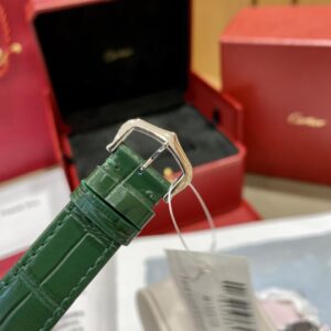 ĐỒNG HỒ NỮ CARTIER TANK MUST WSTA0054 FAKE CAO CẤP NHÀ MÁY DR DÂY XANH 25MM