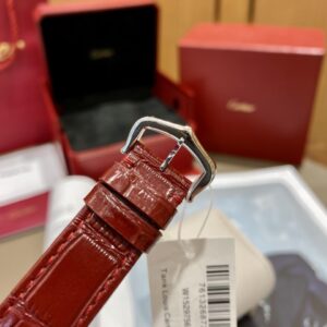 ĐỒNG HỒ NỮ CARTIER TANK MUST WSTA0056 FAKE 1:1 NHÀ MÁY DR DÂY ĐỎ 25MM