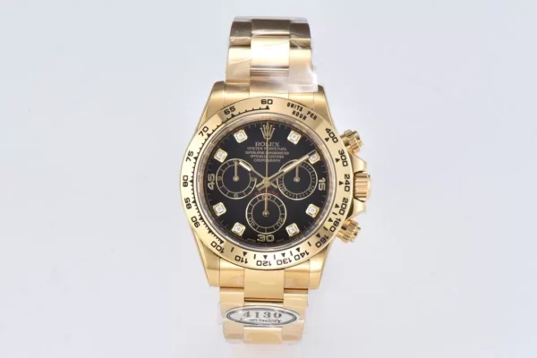 ĐỒNG HỒ NAM ROLEX DAYTONA LEAN FACTORY REPLICA 1:1 CỌC SỐ ĐÍNH ĐÁ 40MM