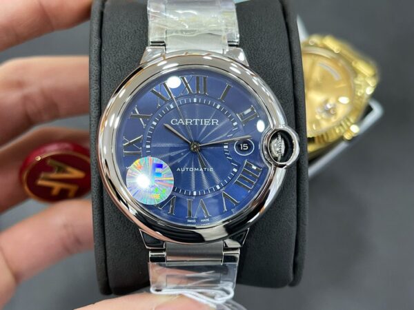 ĐỒNG HỒ NAM CARTIER BALLON BLEU WSBB0027 SUPER FAKE NHÀ MÁY AF MẶT XANH 42MM