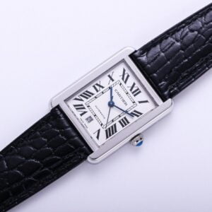 ĐỒNG HỒ NAM CARTIER TANK SOLO WSTA0029 FAKE CAO CẤP NHÀ MÁY V9 MẶT SỐ TRẮNG 40MM