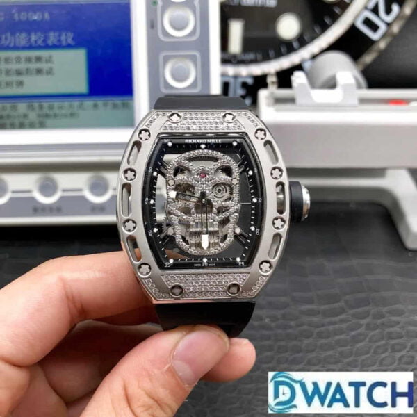 ĐỒNG HỒ NAM RICHARD MILLE RM052-01 FAKE CAO CẤP ĐÍNH ĐÁ LẤP LÁNH 43MM