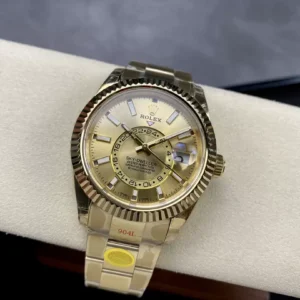 ĐỒNG HỒ NAM ROLEX SKY-DWELLER 336938 REOLICA CAO CẤP MẠ VÀNG 42MM