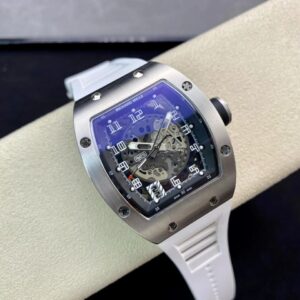 ĐỒNG HỒ NAM RICHARD MILLE RM010 FAKE CAO CẤP DÂY CAO SU TRẮNG 41MM
