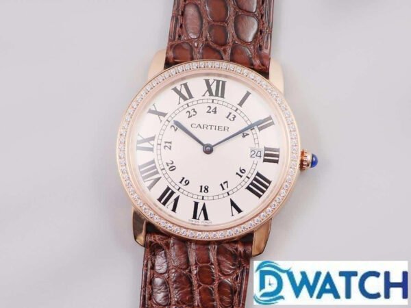 ĐỒNG HỒ NAM CARTIER RONDE LOUIS WR000651 FAKE 1:1 NHÀ MÁY K11 ROSE GOLD 36MM