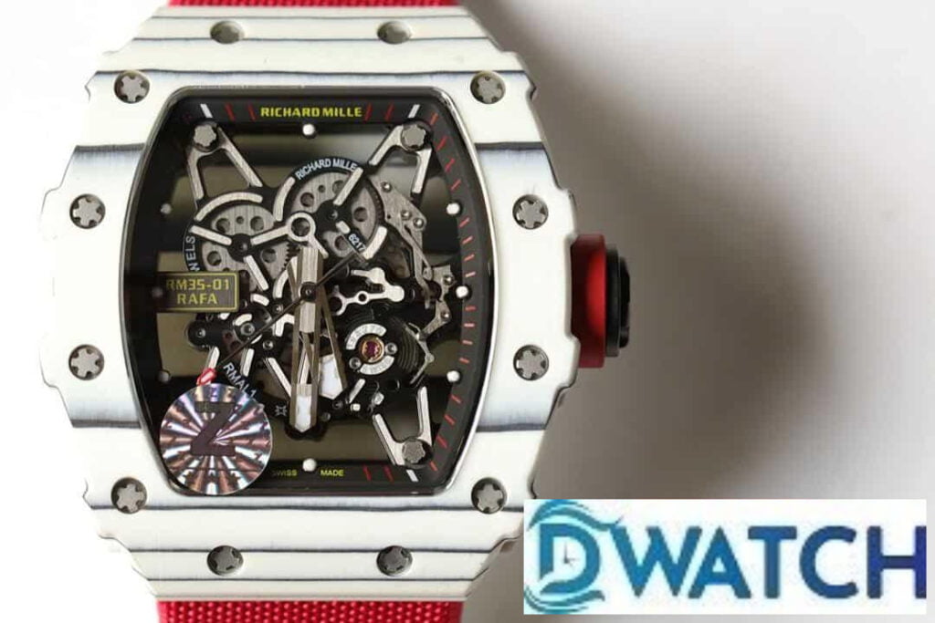 ĐỒNG HỒ NAM RICHARD MILLE RM35-01 FAKE 11 NHÀ MÁY Z DÂY VẢI ĐỎ 44MM