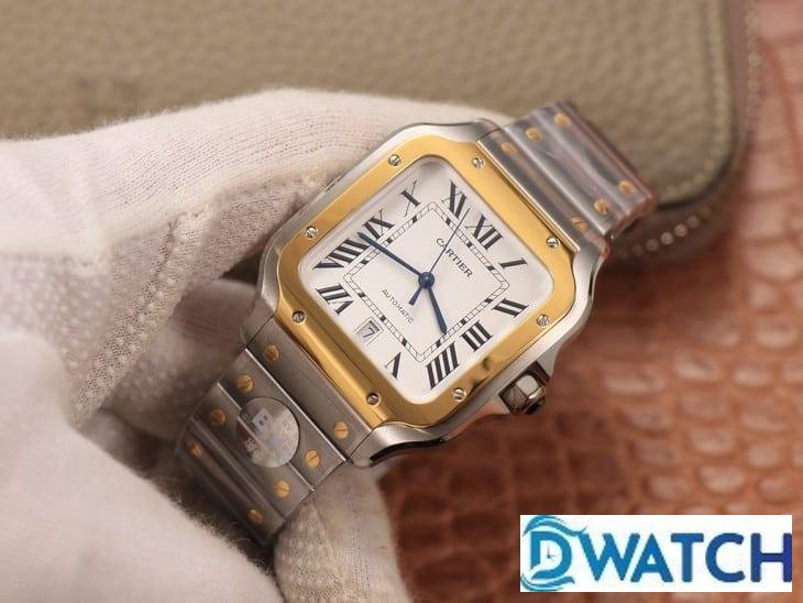 ĐỒNG HỒ NAM CARTIER SANTOS W2SA0006 REPLICA CAO CẤP NHÀ MÁY BV VÀNG GOLD 40MM