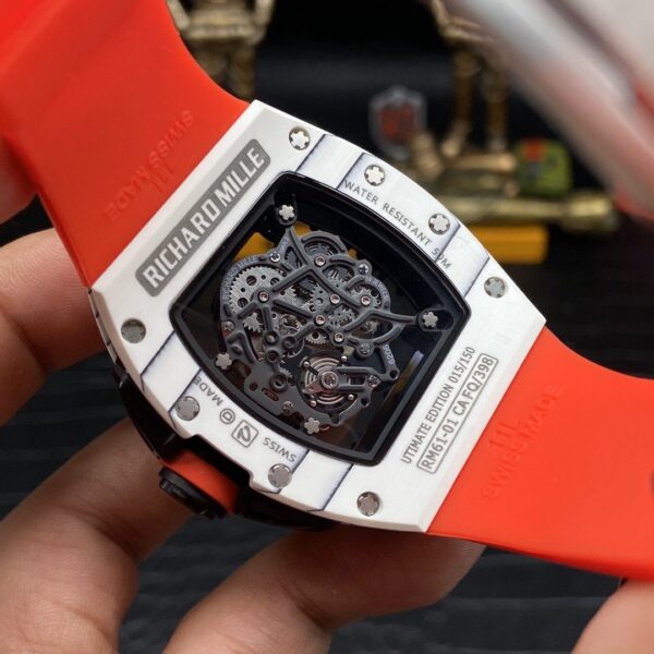 ĐỒNG HỒ NAM RICHARD MILLE RM61-01 SUPER FAKE THIẾT KẾ ĐỘC ĐÁO MÀU CAM 44MM