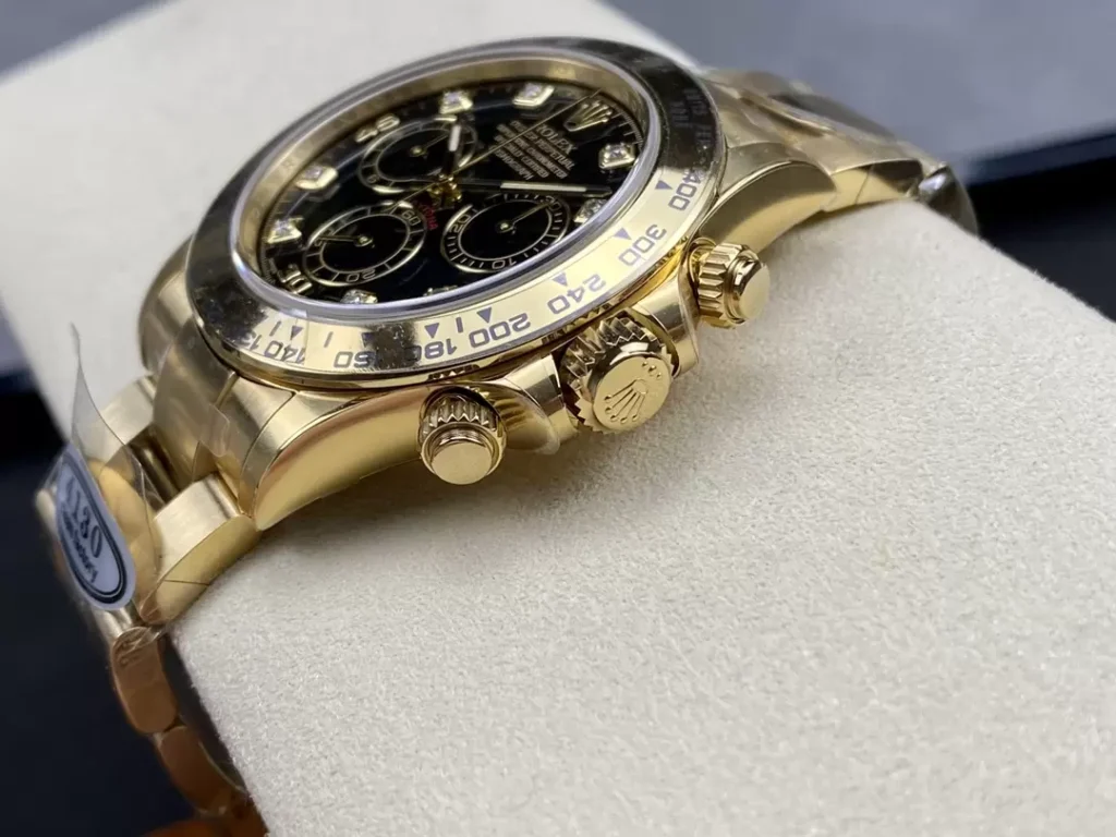 ĐỒNG HỒ NAM ROLEX DAYTONA LEAN FACTORY REPLICA 1:1 CỌC SỐ ĐÍNH ĐÁ 40MM