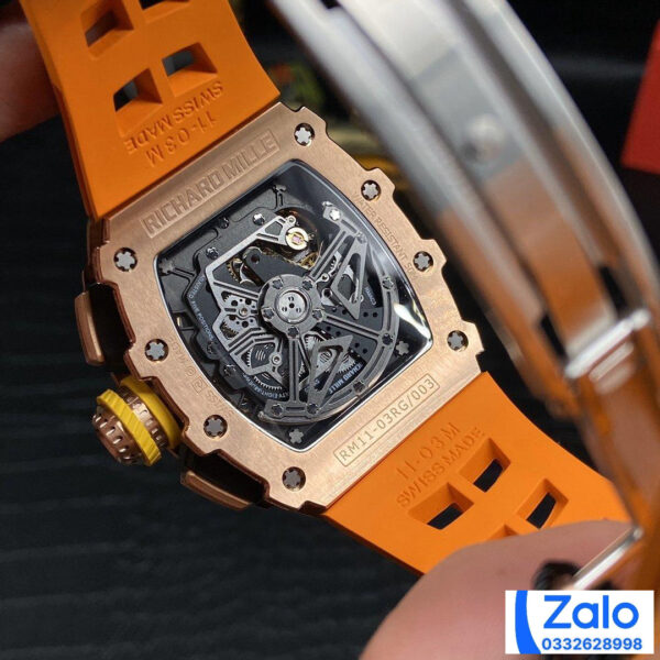 ĐỒNG HỒ NAM RICHARD MILLE RM11-03 REPLICA 11 NHÀ MÁY Z VÀNG HỒNG 44MM