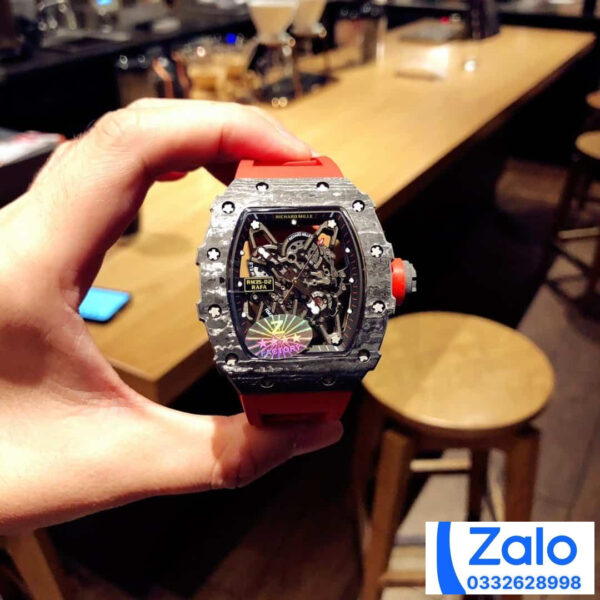 ĐỒNG HỒ NAM RICHARD MILLE RM35-02 FAKE CAO CẤP NHÀ MÁY Z DÂY ĐEO ĐỎ 44MM