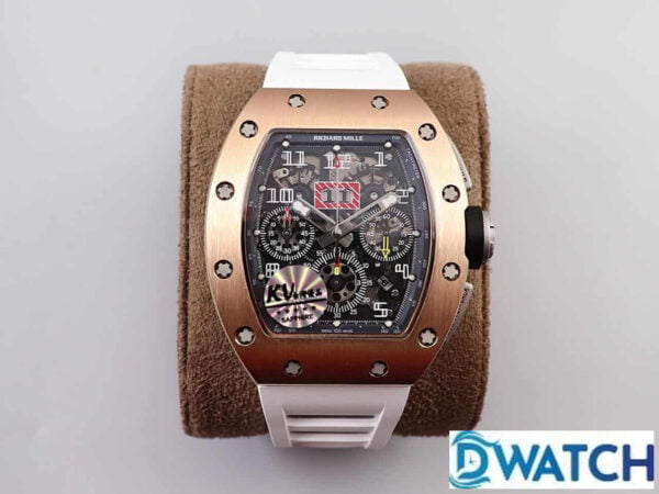 ĐỒNG HỒ NAM RICHARD MILLE RM011 REPLICA NHÀ MÁY KV VỎ VÀNG HỒNG 40MM