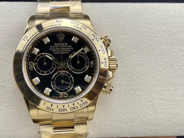 ĐỒNG HỒ NAM ROLEX DAYTONA LEAN FACTORY REPLICA 1:1 CỌC SỐ ĐÍNH ĐÁ 40MM