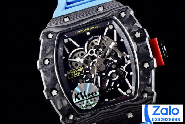ĐỒNG HỒ NAM RICHARD MILLE RM35-02 REPLICA NHÀ MÁY KV DÂY ĐEO XANH 44MM