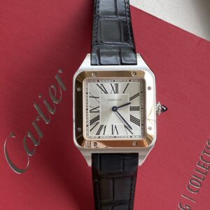 ĐỒNG HỒ NAM CARTIER SANTOS W2SA0017 FAKE CAO CẤP NHÀ MÁY F1 NIỀNG VÀNG 34MM